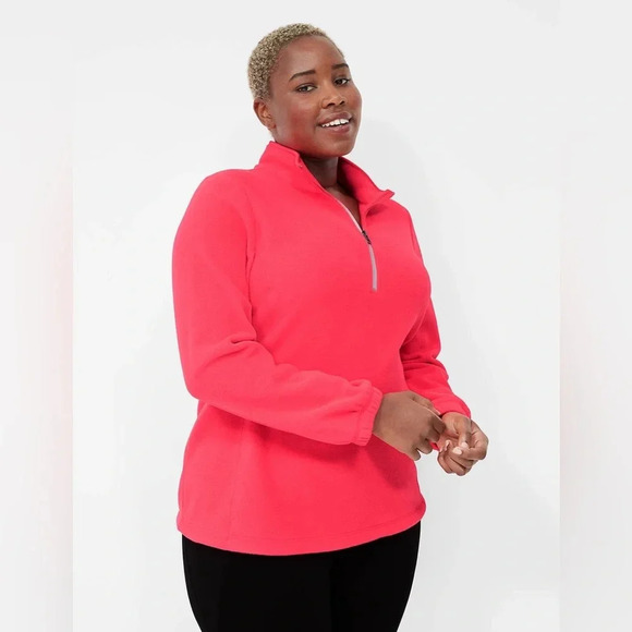 EUC LIVI Active Half-Zip Polar Fleece Pullover, Size 14/16, Diva Pink - Picture 1 of 8